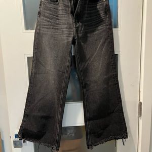 The Great. Size 26. Black distressed wash. Frayed hem. cutest!